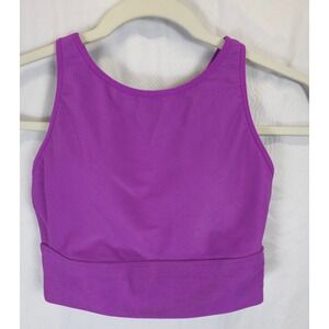 CALLA by Carrie Underwood Ribbed Racerback Sports Bra Purple Women M Athleisure